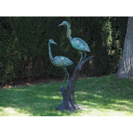 Décors Animaux en Bronze Statue bronze 2 hérons -B1376