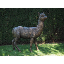 Décors Animaux en Bronze Statue bronze alpaga -B1384 (2)