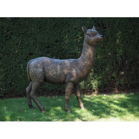 Décors Animaux en Bronze Statue bronze alpaga -B1384