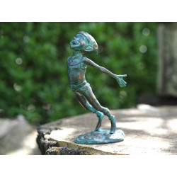 Décoration Statuette bronze personnage Statuette pixie bras en arrière bronze -BS1406V (2)
