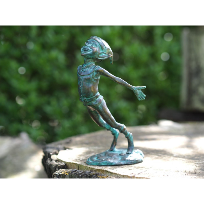 Décoration Statuette bronze personnage Statuette pixie bras en arrière bronze -BS1406V