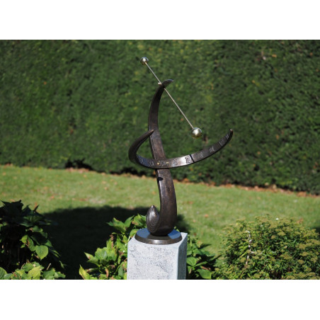 Décors Animaux en Bronze Cadran solaire moderne vague petit bronze -GA0387BR-BI-S
