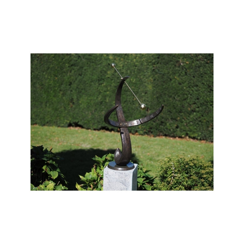 Décors Animaux en Bronze Cadran solaire moderne vague petit bronze -GA0387BR-BI-S
