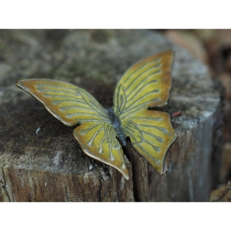 Papillon jaune patiné à chaud bronze -HW1824BRW-HP