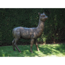 Décors Animaux en Bronze Statue bronze alpaga -B1384