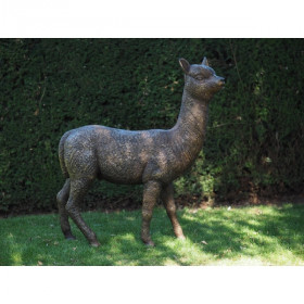 Statue bronze alpaga -B1384