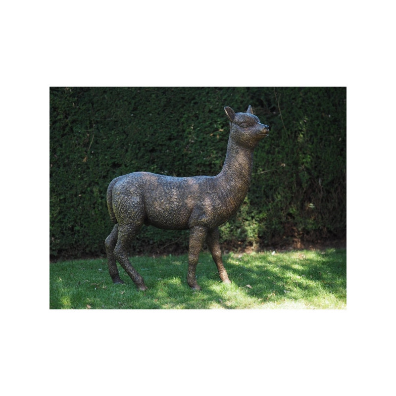 Décors Animaux en Bronze Statue bronze alpaga -B1384