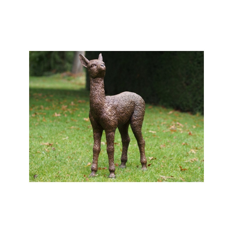 Décors Animaux en Bronze Statue bronze bébé alpaga 82cm