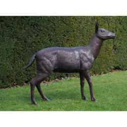 Décors Animaux en Bronze Statue bronze biche -B1341R (2)