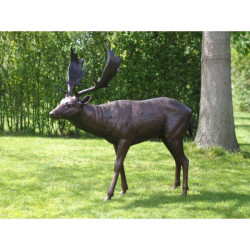 Décors Animaux en Bronze Statue bronze cerf daim -B1408