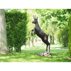 Décors Animaux en Bronze Statue bronze chèvre de montagne -B1333 (2)