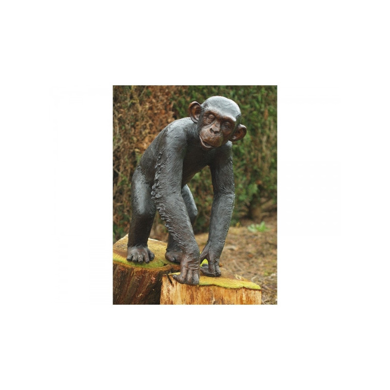 Décors Animaux en Bronze Statue bronze chimpanzé -B59265