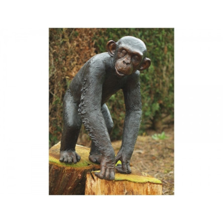 Décors Animaux en Bronze Statue bronze chimpanzé -B59265