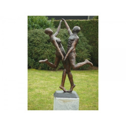 Décors Animaux en Bronze Statue bronze couple de danseurs modernes -B57354