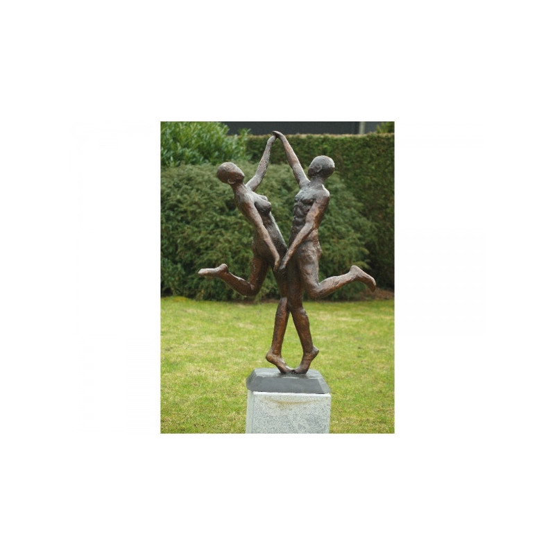 Décors Animaux en Bronze Statue bronze couple de danseurs modernes -B57354