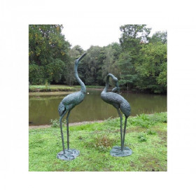 Statue bronze cranebird 1,52 m, -B571-1