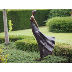 Décors Animaux en Bronze Statue bronze femme penchée en arrière -B47336