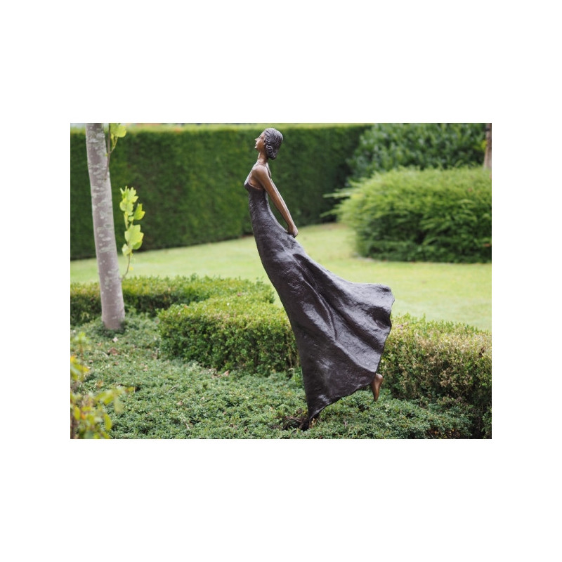 Décors Animaux en Bronze Statue bronze femme penchée en arrière -B47336