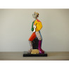 Statue bronze figure moderne colorée -B47274