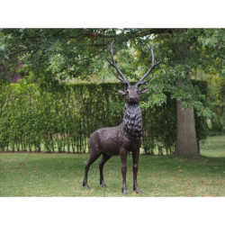Décors Animaux en Bronze Statue bronze grand cerf -B47232