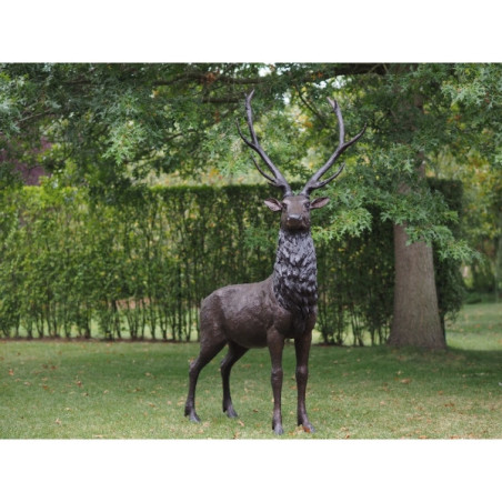 Décors Animaux en Bronze Statue bronze grand cerf -B47232