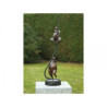 Décors Animaux en Bronze Statue bronze 2 grandes dames à la corde -B49032