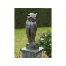 Décors Animaux en Bronze Statue bronze hibou -B94533