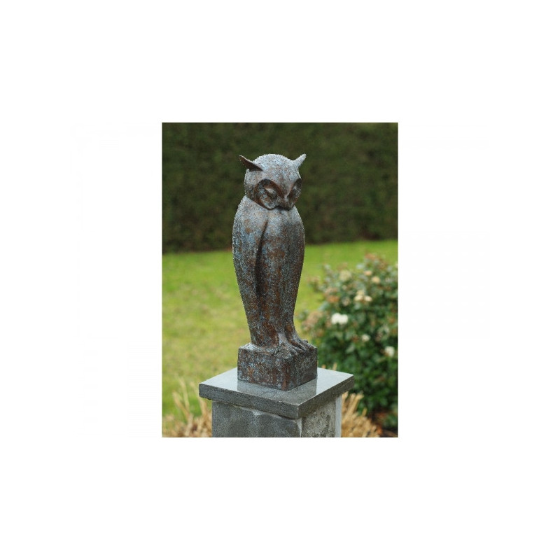 Statue bronze hibou -B94533