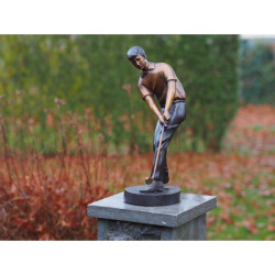 Décors Animaux en Bronze Statue bronze joueur de golf -B57698