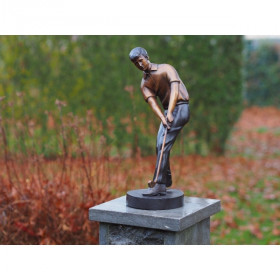 Statue bronze joueur de golf -B57698