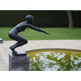 Statue bronze femme plongeant 90cm