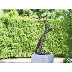 Décors Animaux en Bronze Statue bronze mère et enfant moderne -B88200