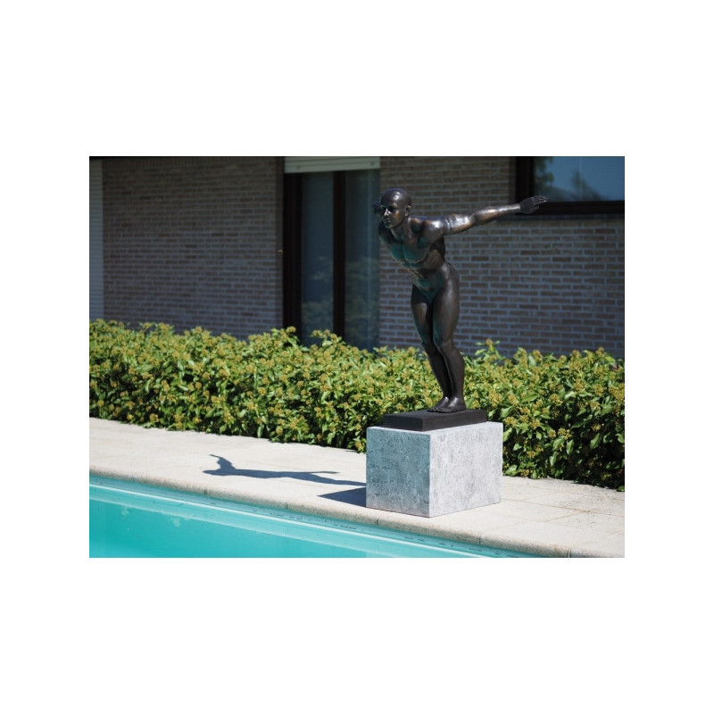 Statue bronze plongeur 'david -B1367