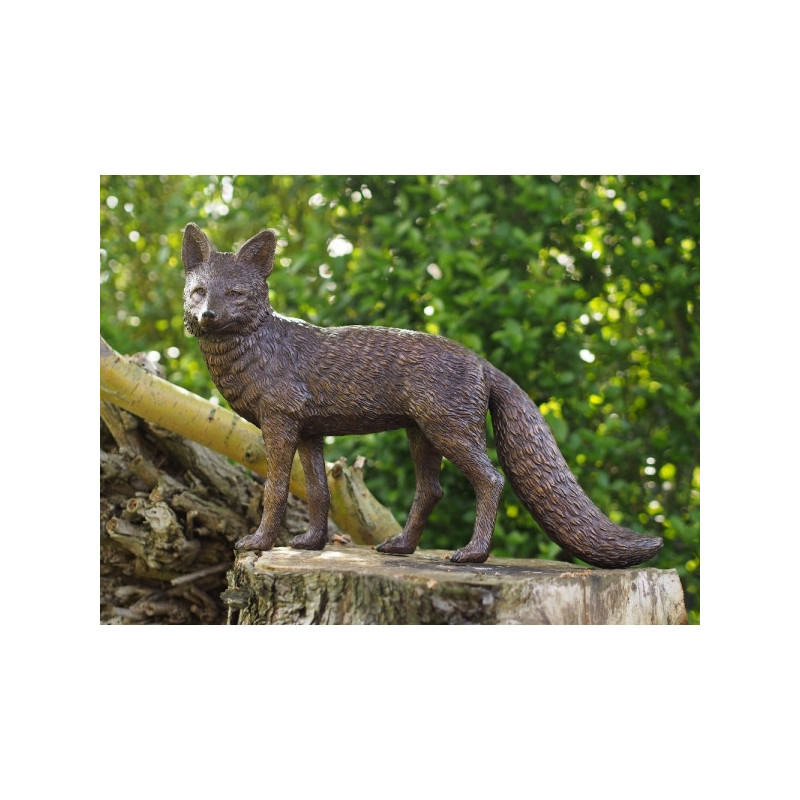 Statue bronze renard -B1330