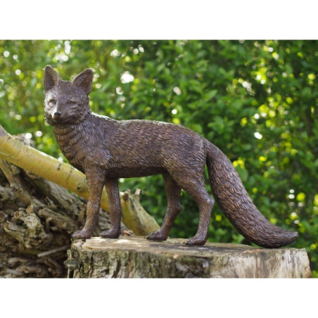 Décors Animaux en Bronze Statue bronze renard -B1330