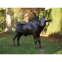 Décors Animaux en Bronze Statue bronze veau -B47204