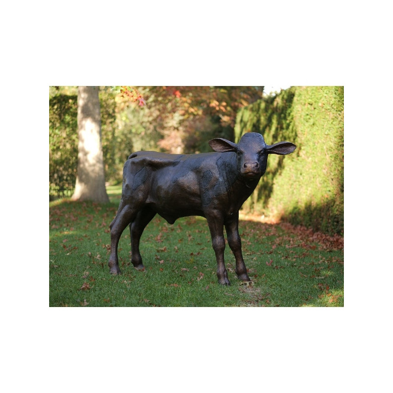 Décors Animaux en Bronze Statue bronze veau -B47204