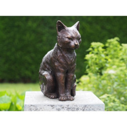 Décors Animaux en Bronze Statuette bronze chat 27cm (2)