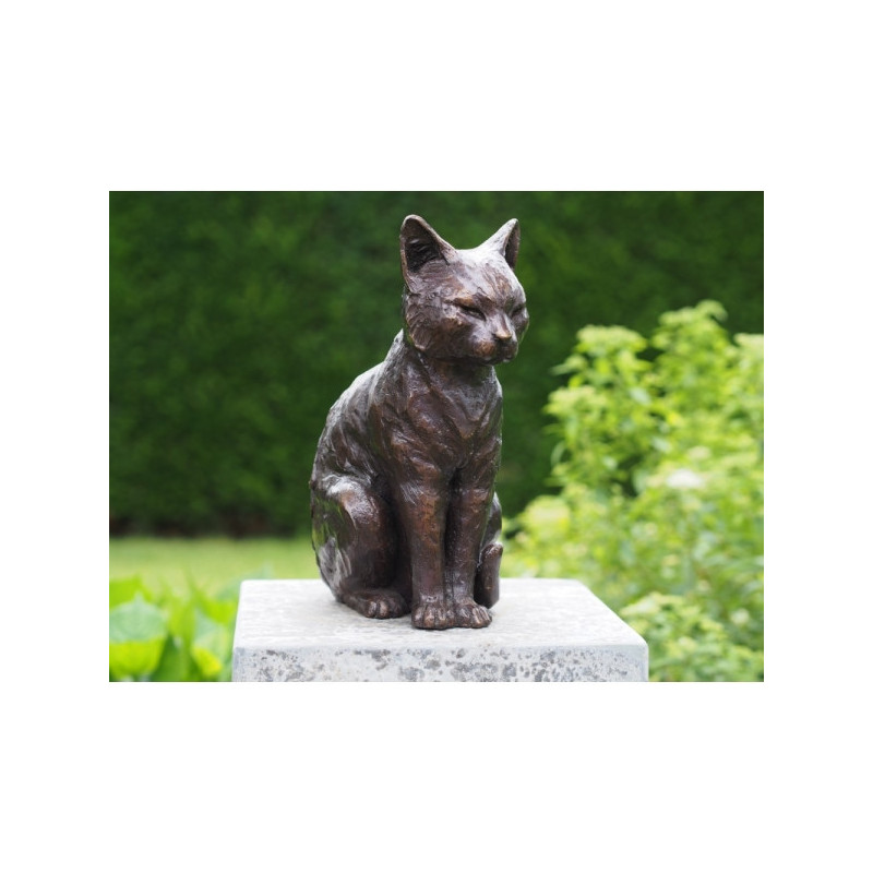 Décors Animaux en Bronze Statuette bronze chat 27cm