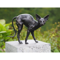 Décors Animaux en Bronze Statuette bronze chat sphinx assis 22cm