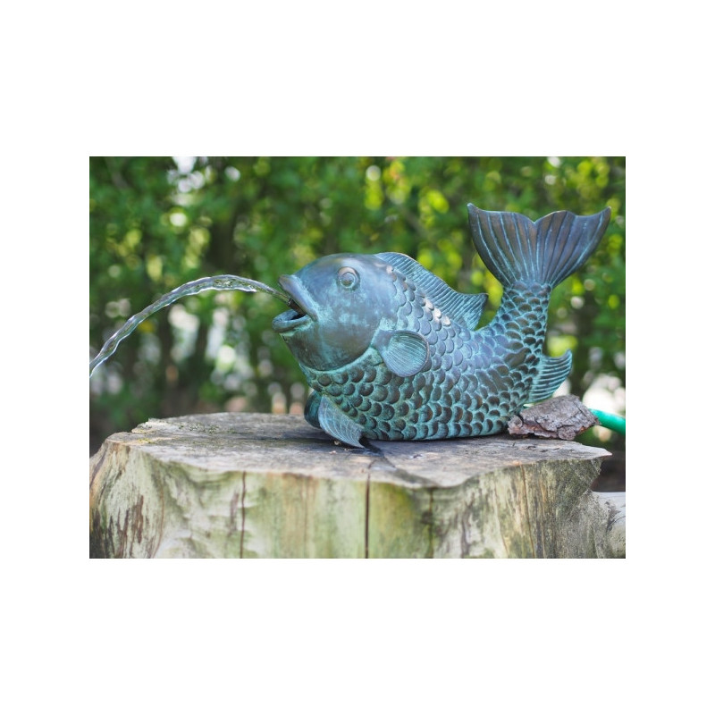 Décors Animaux en Bronze Statuette fontaine à poissons bronze -AN1140BR-V-L