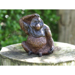 Décors Animaux en Bronze Statuette orang utan bronze -BS1411B