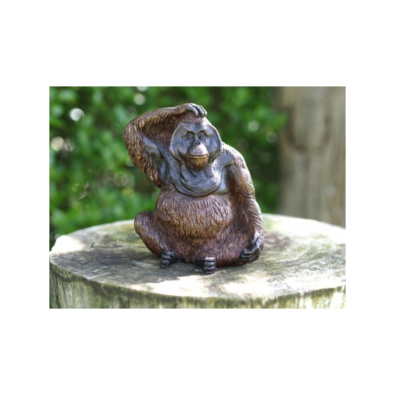 Décors Animaux en Bronze Statuette orang utan bronze -BS1411B