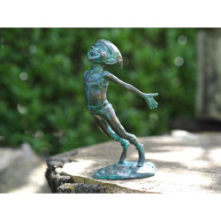 Décoration Statuette bronze personnage Statuette pixie bras en arrière bronze -BS1406V