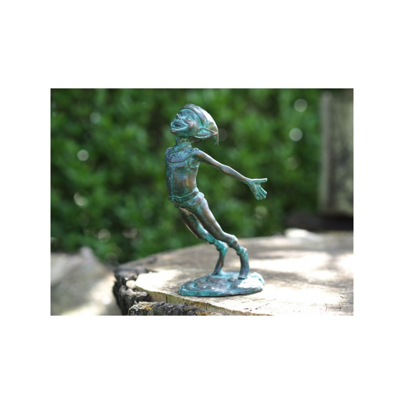 Décoration Statuette bronze personnage Statuette pixie bras en arrière bronze -BS1406V