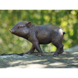 Décors Animaux en Bronze Statuette porcinet bronze -AN1377BR-B (2)
