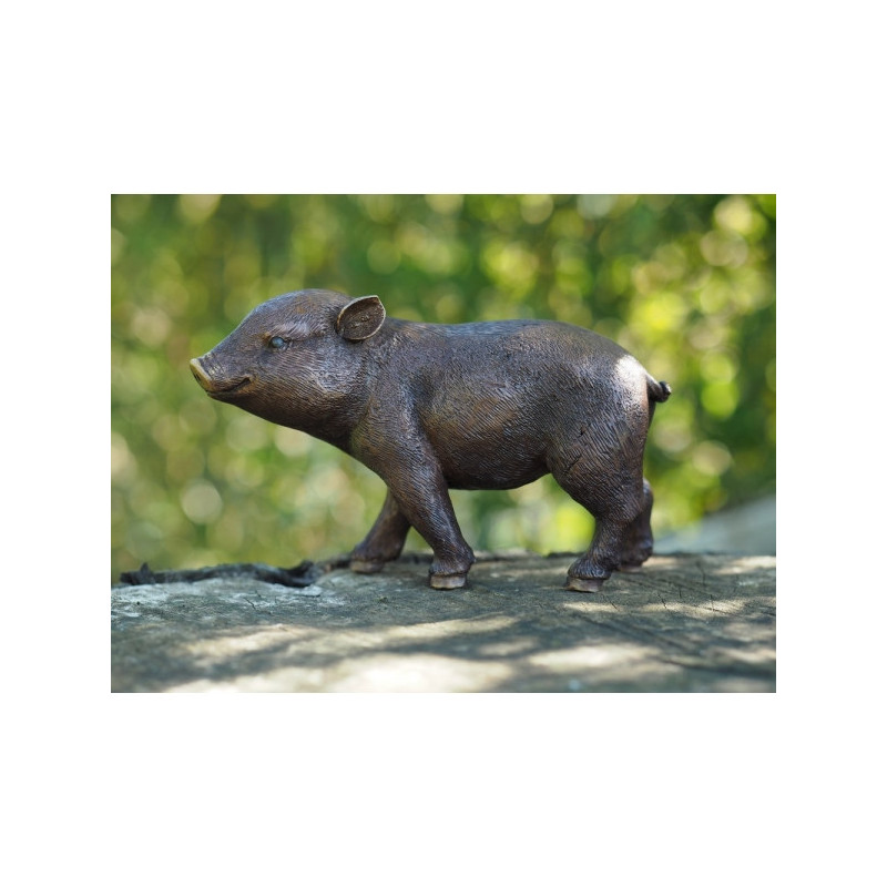 Décors Animaux en Bronze Statuette porcinet bronze -AN1377BR-B
