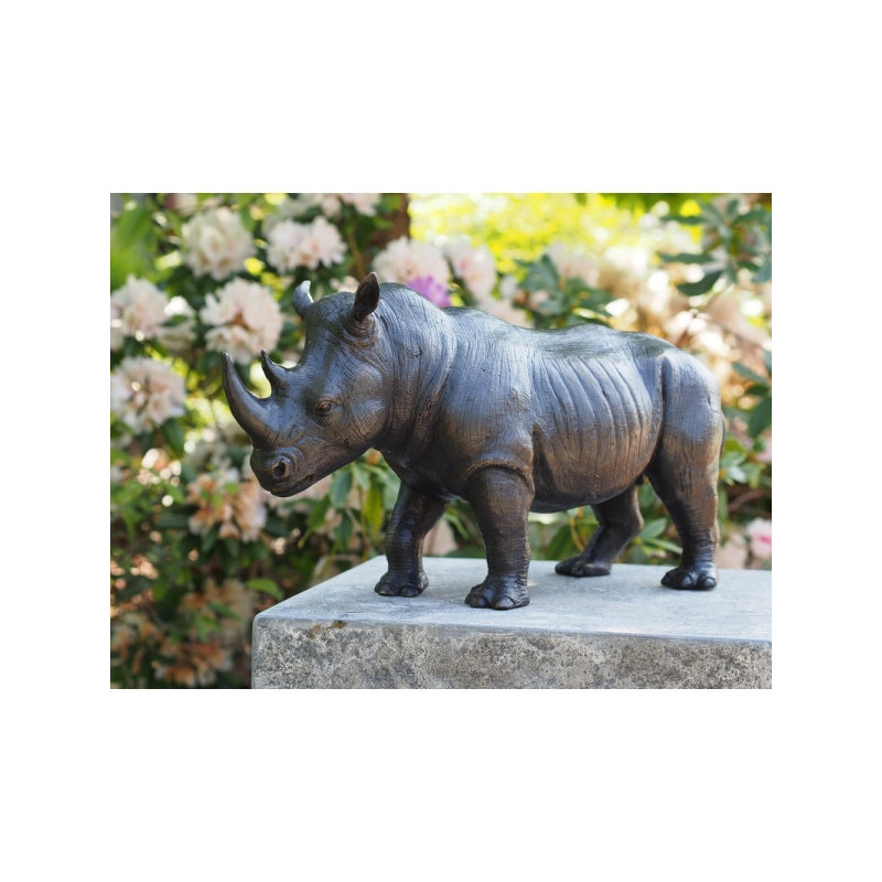 Décors Animaux en Bronze Statuette rhinocéros bronze -AN1352BR-B
