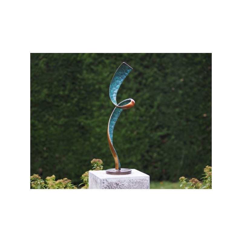 Statuette sculpture moderne 'helix bronze -AN1546BR-HP