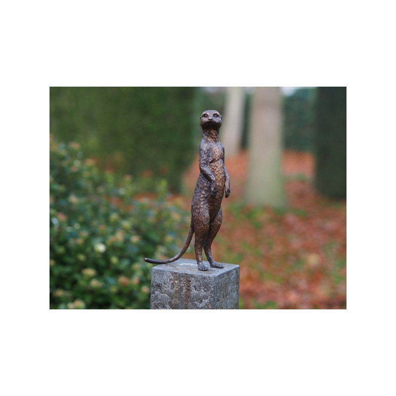 Décors Animaux en Bronze Statuette suricate bronze -AN1332BR-B